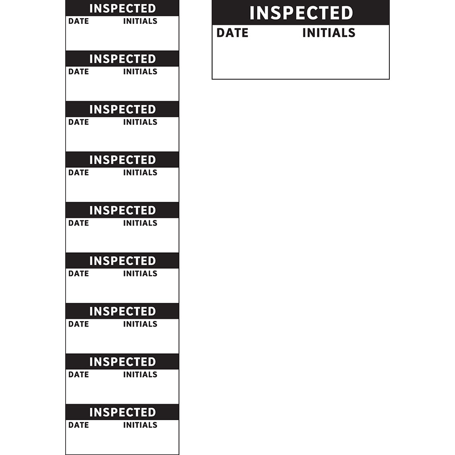 Inspected Date Inspection Labels