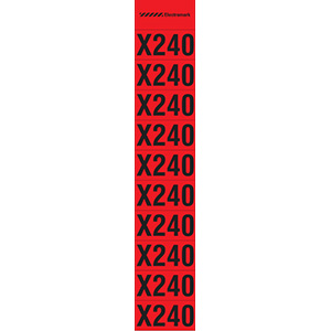 "X240"  Meter Multiplier Label