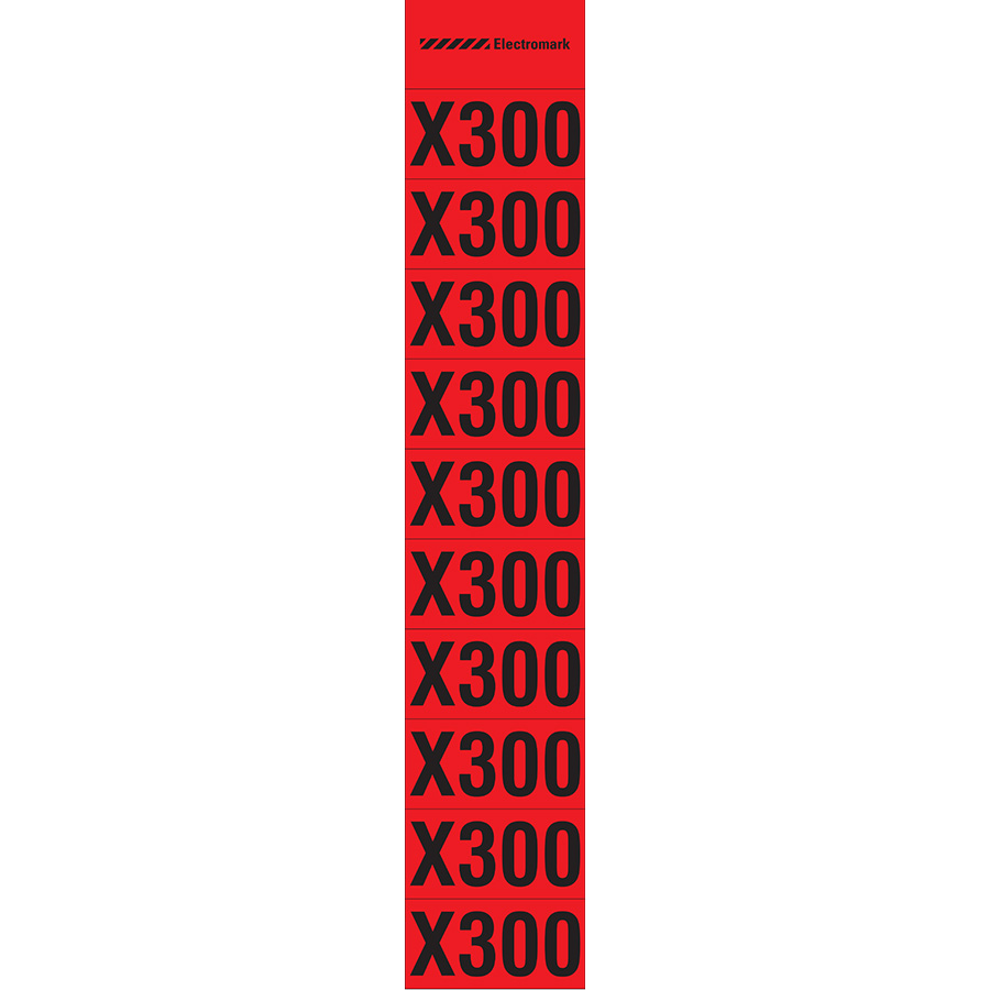 "X300"  Meter Multiplier Label