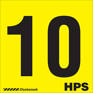"10 HPS" Luminaire Label