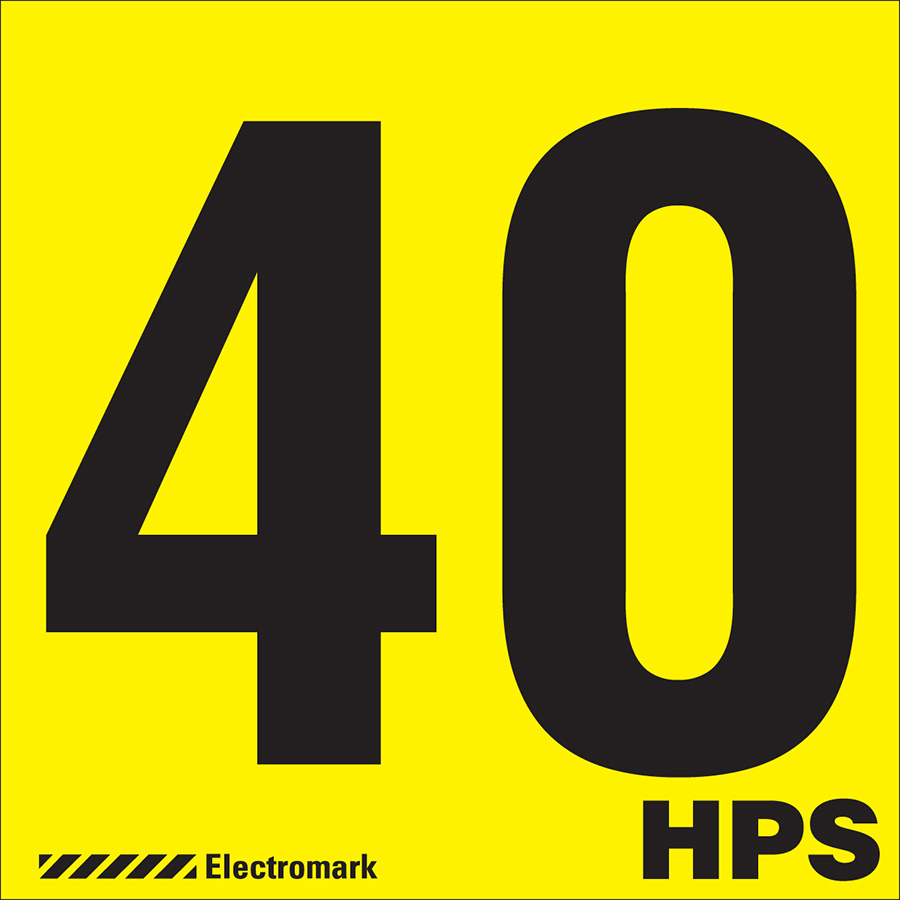 "40 HPS" Luminaire Label
