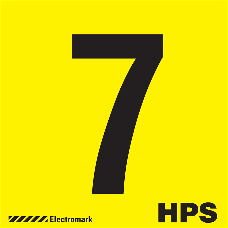 "7 HPS" Luminaire Label
