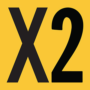 "X2" Reflective Bushing Label