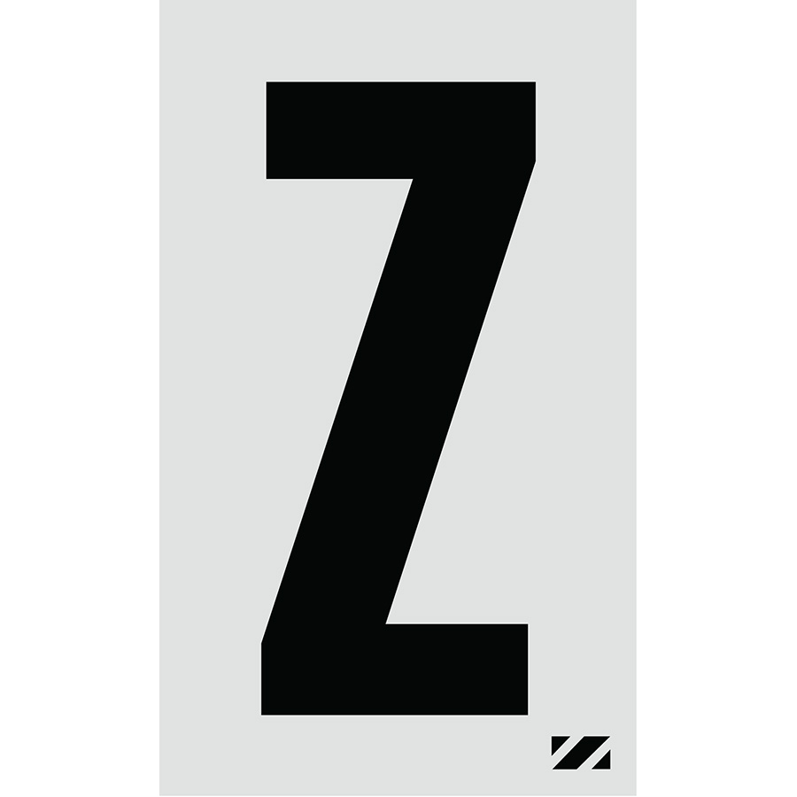 2" Black on Silver Engineer Grade Reflective "Z"