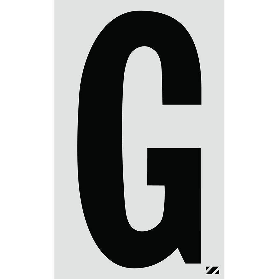 2.5" Black on Silver Engineer Grade Reflective "G"