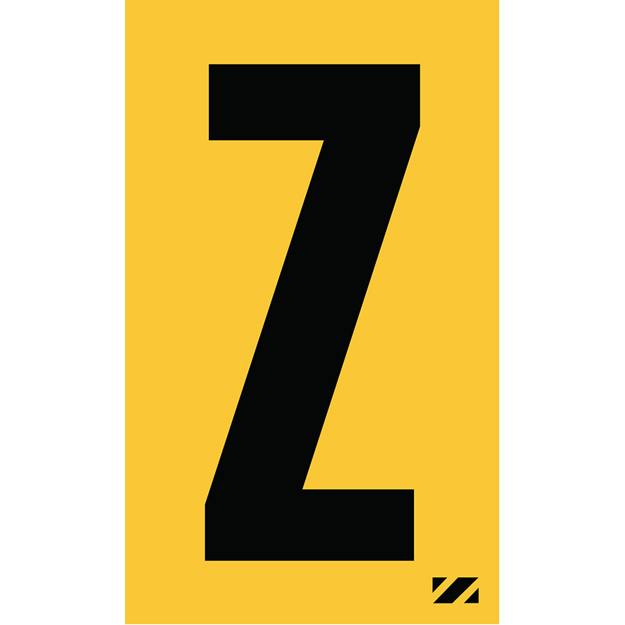 2" Black on Yellow Engineer Grade Reflective "Z"