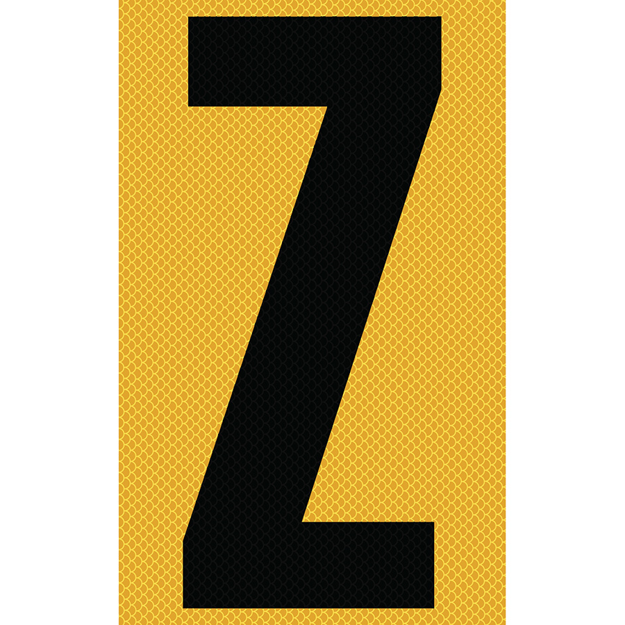 3" Black on Yellow High Intensity Reflective "Z"