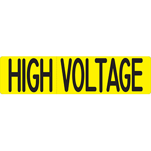 "High Voltage" Cross Arm Signs