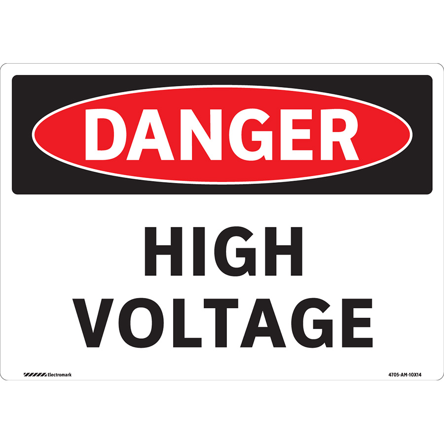 Electromark Osha Danger High Voltage Sign