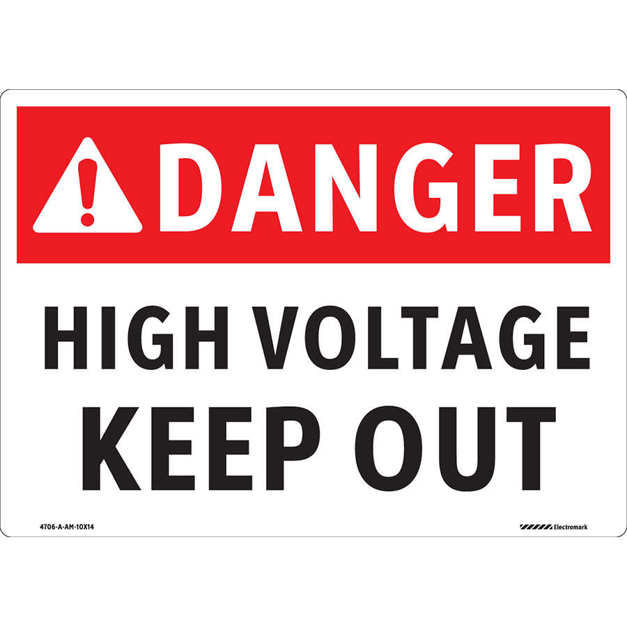 ANSI Danger High Voltage Keep Out Sign