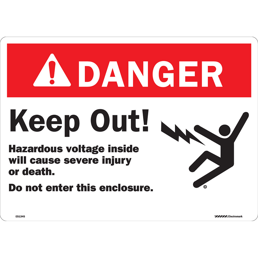 Electromark | ANSI Danger Do Not Enter This Enclosure Sign