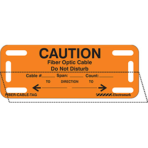 Caution: Do Not Disturb Self-Laminating Cable Marker