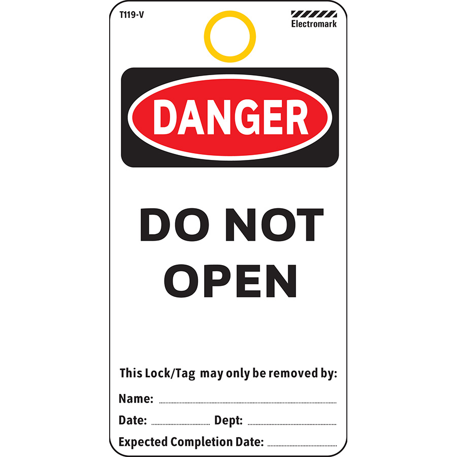 OSHA Danger Do Not Open - Vinyl Material