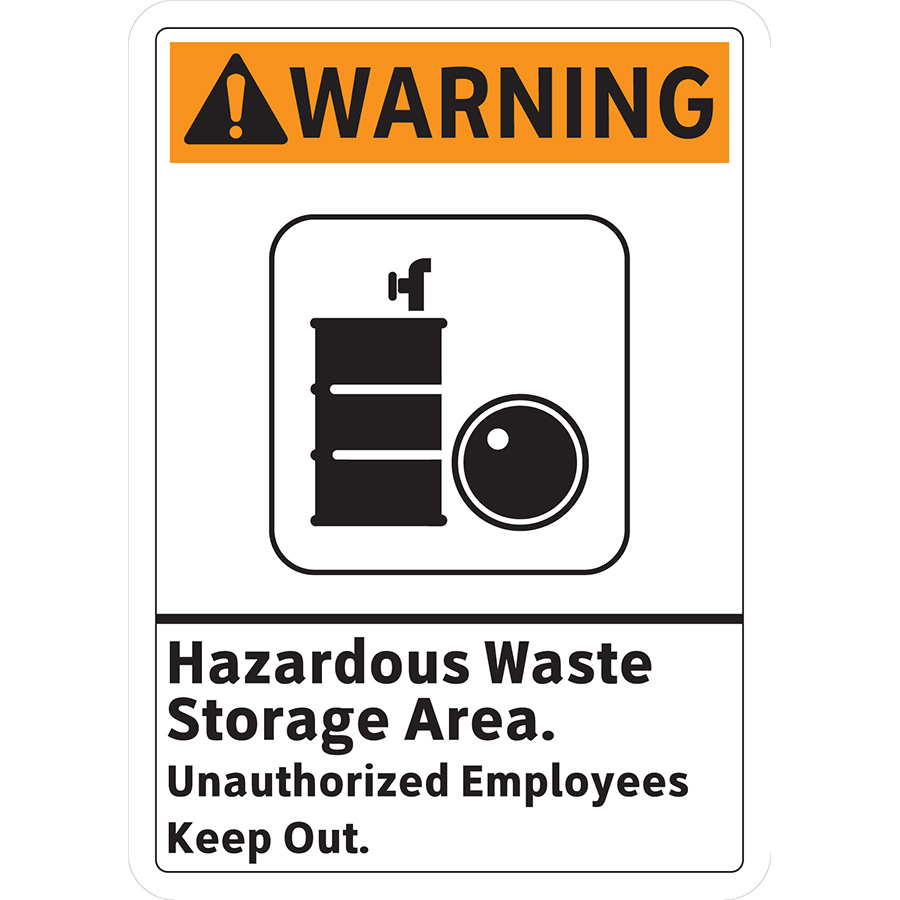 ANSI Warning Hazardous Waste Storage Keep Out Sign