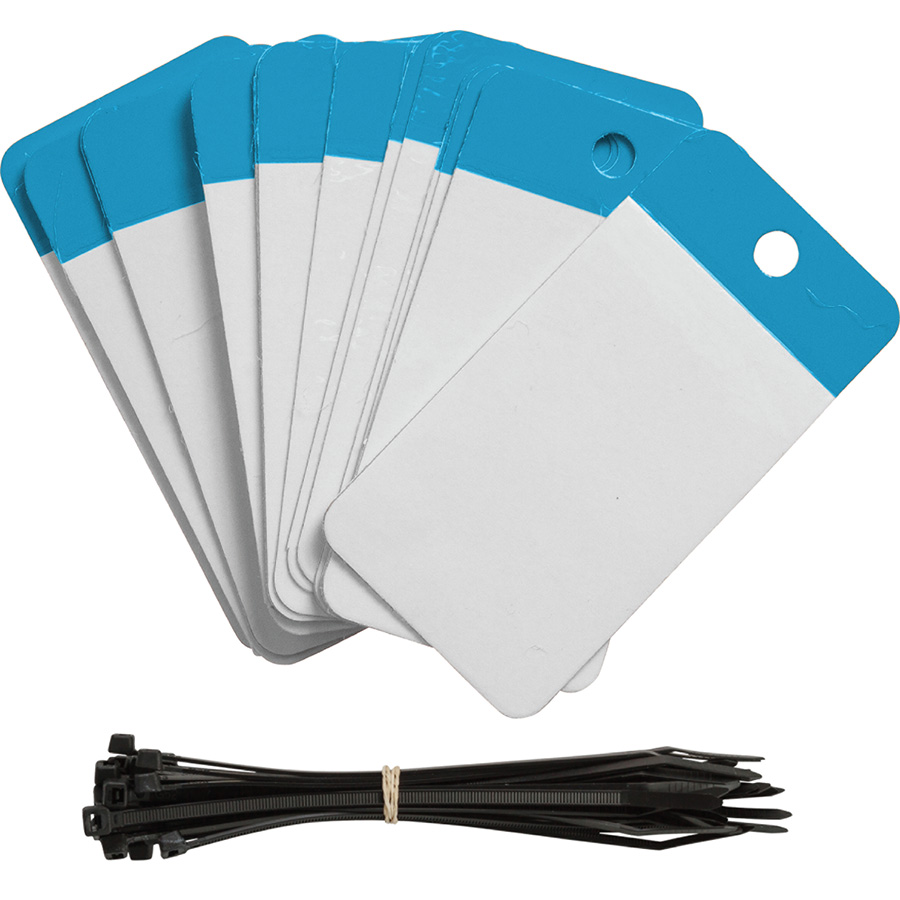 Blue Polyester URD Flap Tags