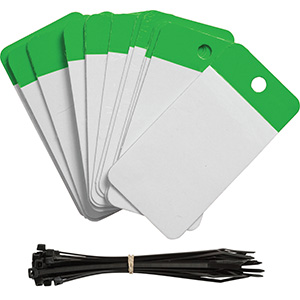 Green Polyester URD Flap Tags