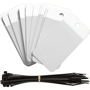 White Polyester URD Flap Tags
